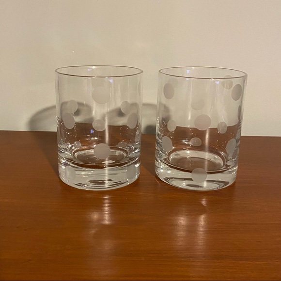 ✨2x HP✨Kate Spade Pearl Place Etched Double Old Fashioned Glasses NIB - Picture 5 of 8